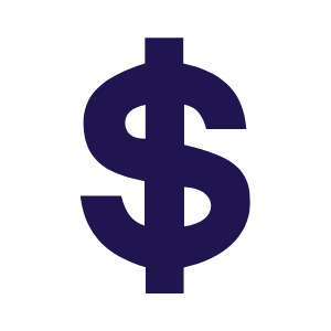 Purple dollar sign